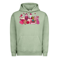 Pigment Oil Green pink santa coffee Urban Hoodie - MaliasSmallBusiness