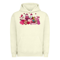 Pigment Pistachio pink santa coffee Urban Hoodie - MaliasSmallBusiness