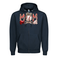 Navy mom baseball Zipper Hoodie - RacoonDesign