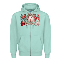 Seafoam mom baseball Zipper Hoodie - RacoonDesign