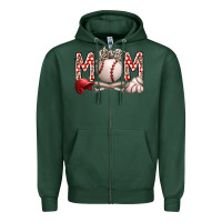 Sports Green mom baseball Zipper Hoodie - RacoonDesign