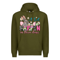 Army Green A lot can happen in three days Premium Hoodie - NancyCooperArtShop
