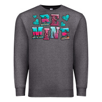 Charcoal Heather be mine western valentine's day no background Premium Sweatshirt - AdoDesignShop