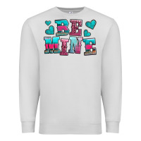Dove Grey be mine western valentine's day no background Premium Sweatshirt - AdoDesignShop