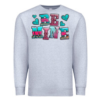 Heather Grey be mine western valentine's day no background Premium Sweatshirt - AdoDesignShop