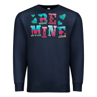 Navy be mine western valentine's day no background Premium Sweatshirt - AdoDesignShop