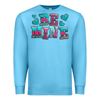 Ocean Blue be mine western valentine's day no background Premium Sweatshirt - AdoDesignShop