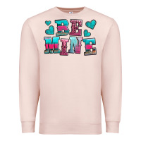 Pale Pink be mine western valentine's day no background Premium Sweatshirt - AdoDesignShop