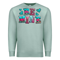 Seafoam be mine western valentine's day no background Premium Sweatshirt - AdoDesignShop