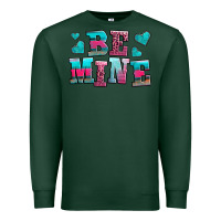 Sports Green be mine western valentine's day no background Premium Sweatshirt - AdoDesignShop