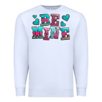 White be mine western valentine's day no background Premium Sweatshirt - AdoDesignShop