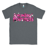 Charcoal Heather Breast Cancer Human Resources Classic Tee - texasbilliewilder