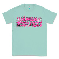 Seafoam Breast Cancer Human Resources Classic Tee - texasbilliewilder
