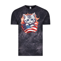Cloud Black cat6 Vintage Tee - Unal Design