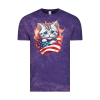 Cloud Purple cat6 Vintage Tee - Unal Design