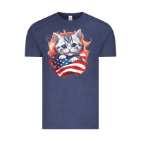 Vintage Denim cat6 Vintage Tee - Unal Design