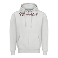 Dove Grey thankful Zipper Hoodie - FaDigitalArtStudio