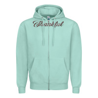 Seafoam thankful Zipper Hoodie - FaDigitalArtStudio