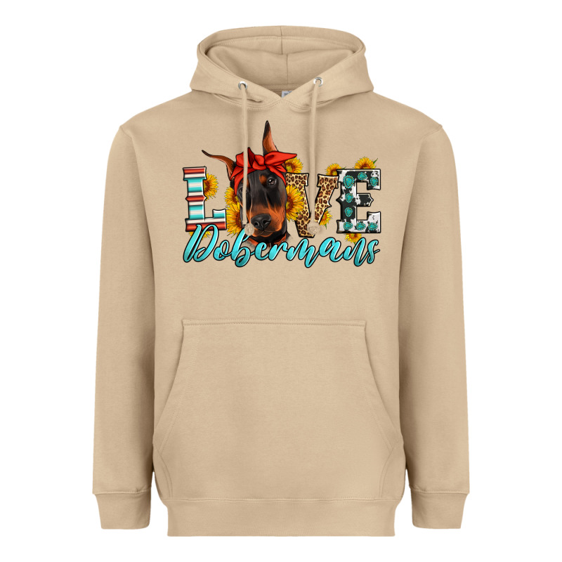 Love Dobermans Heavyweight Hoodie by Artiststas | Teevron