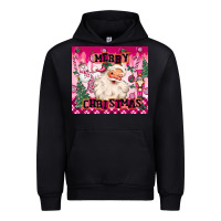 Black merry pink christmas santa Urban Hoodie - MaliasSmallBusiness