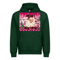 Forest Green merry pink christmas santa Urban Hoodie - MaliasSmallBusiness