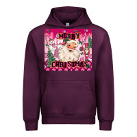 Mauve Wine merry pink christmas santa Urban Hoodie - MaliasSmallBusiness