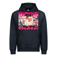 Navy merry pink christmas santa Urban Hoodie - MaliasSmallBusiness