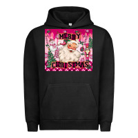 Pigment Black merry pink christmas santa Urban Hoodie - MaliasSmallBusiness
