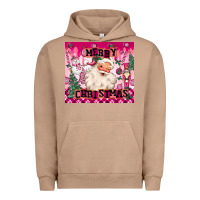 Pigment Burro merry pink christmas santa Urban Hoodie - MaliasSmallBusiness