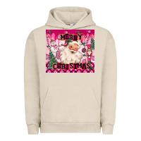 Pigment French Oak merry pink christmas santa Urban Hoodie - MaliasSmallBusiness