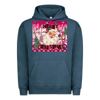 Pigment Midnight Navy merry pink christmas santa Urban Hoodie - MaliasSmallBusiness