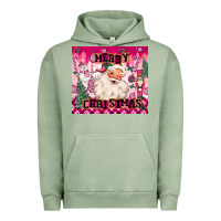 Pigment Oil Green merry pink christmas santa Urban Hoodie - MaliasSmallBusiness