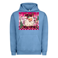Pigment Pebble Blue merry pink christmas santa Urban Hoodie - MaliasSmallBusiness