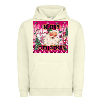Pigment Pistachio merry pink christmas santa Urban Hoodie - MaliasSmallBusiness