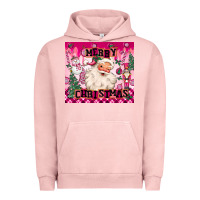 Pigment Salmon merry pink christmas santa Urban Hoodie - MaliasSmallBusiness