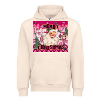 Sandshell merry pink christmas santa Urban Hoodie - MaliasSmallBusiness