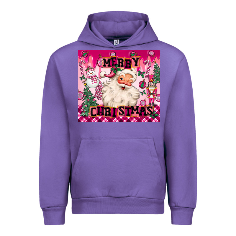 Merry Pink Christmas Santa Urban Hoodie by MaliasSmallBusiness | Teevron
