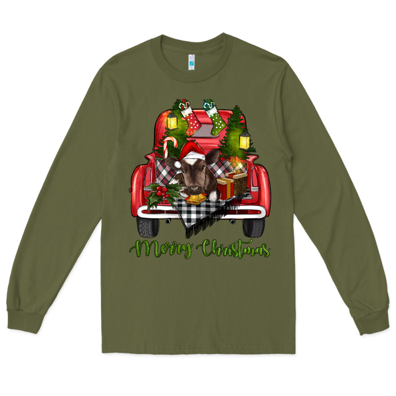 Merry Christmas Truck Long Sleeve Tee by RanaPortraitStore | Teevron