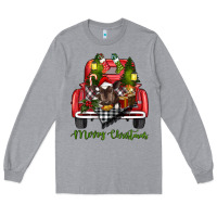Heather Grey merry christmas truck Long Sleeve Tee - RanaPortraitStore