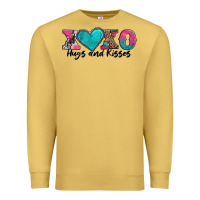 Antique Gold xoxo hugs and kisses valentines day Premium Sweatshirt - AdoDesignShop