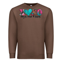 Chestnut xoxo hugs and kisses valentines day Premium Sweatshirt - AdoDesignShop