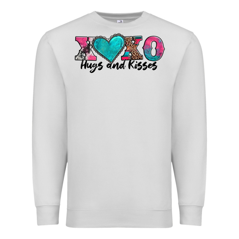 Xoxo Hugs And Kisses Valentines Day Premium Sweatshirt by AdoDesignShop | Teevron