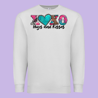 Xoxo Hugs And Kisses Valentines Day Premium Sweatshirt Designed By Adodesignshop
