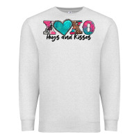 Oatmeal Heather xoxo hugs and kisses valentines day Premium Sweatshirt - AdoDesignShop