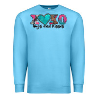 Ocean Blue xoxo hugs and kisses valentines day Premium Sweatshirt - AdoDesignShop