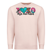 Pale Pink xoxo hugs and kisses valentines day Premium Sweatshirt - AdoDesignShop