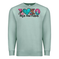 Seafoam xoxo hugs and kisses valentines day Premium Sweatshirt - AdoDesignShop