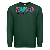 Sports Green xoxo hugs and kisses valentines day Premium Sweatshirt - AdoDesignShop