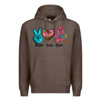 Coffee peace love  cure Premium Hoodie - AdoDesignShop