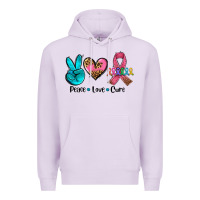 Lilac peace love  cure Premium Hoodie - AdoDesignShop